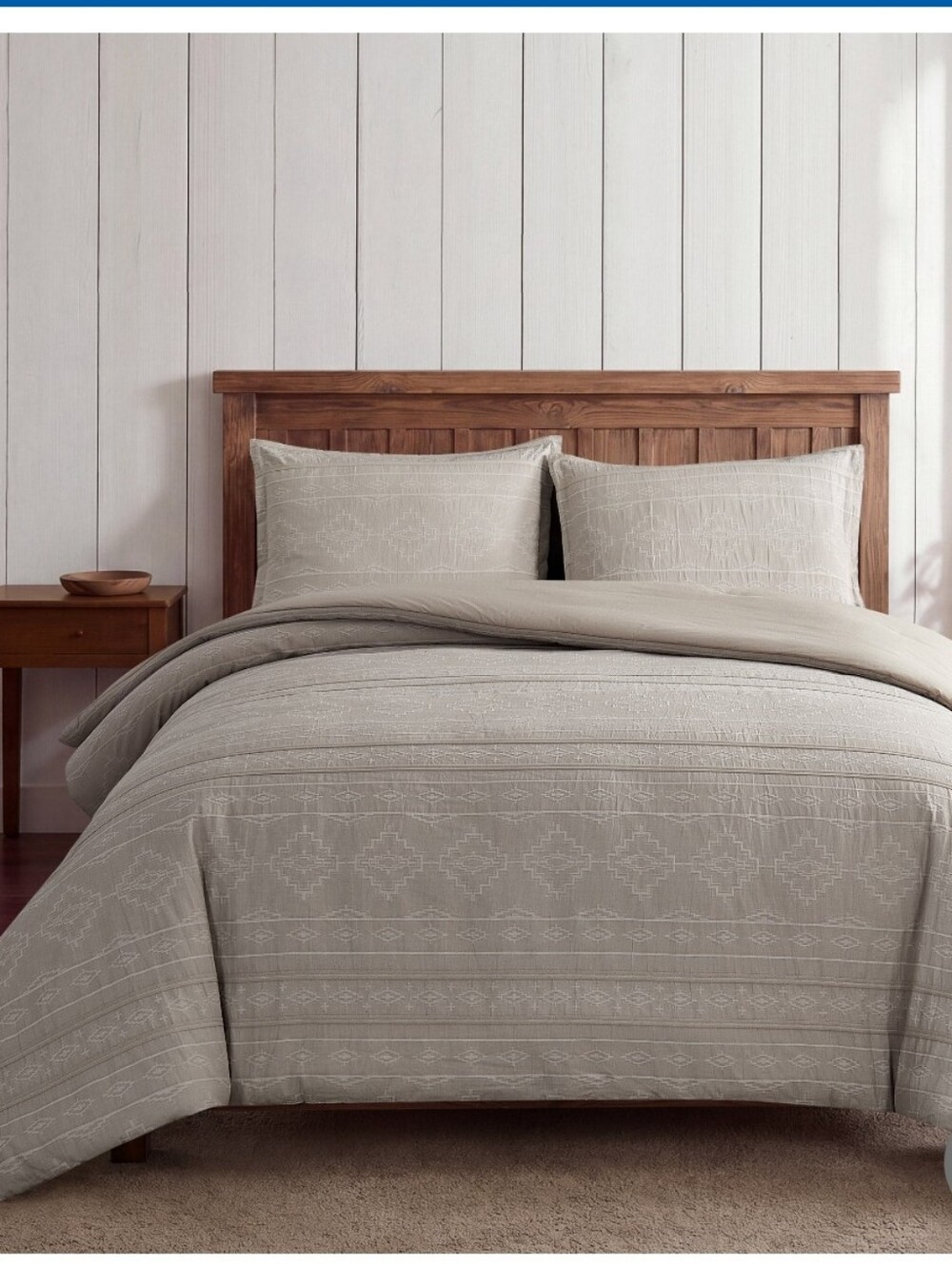 (6) Pendleton 3piece Otero Yarn  Dyed Jacquard Geometric Comforter Set